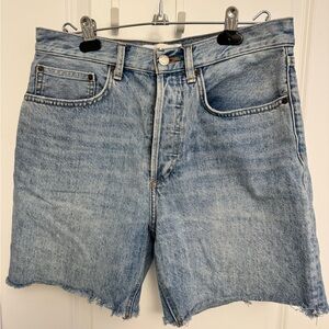 Denim Forum Mid-Length Blue Shorts